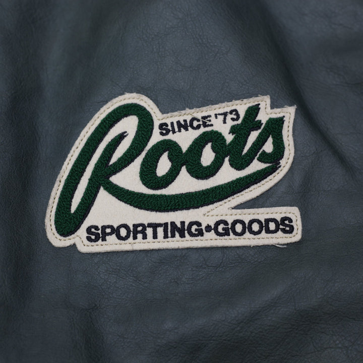 Vintage Roots Made In Canada Sporting Goods Leather Jacket Large 100 Leather | Migration_Jackets - Detail Vie | Fashion Rerun