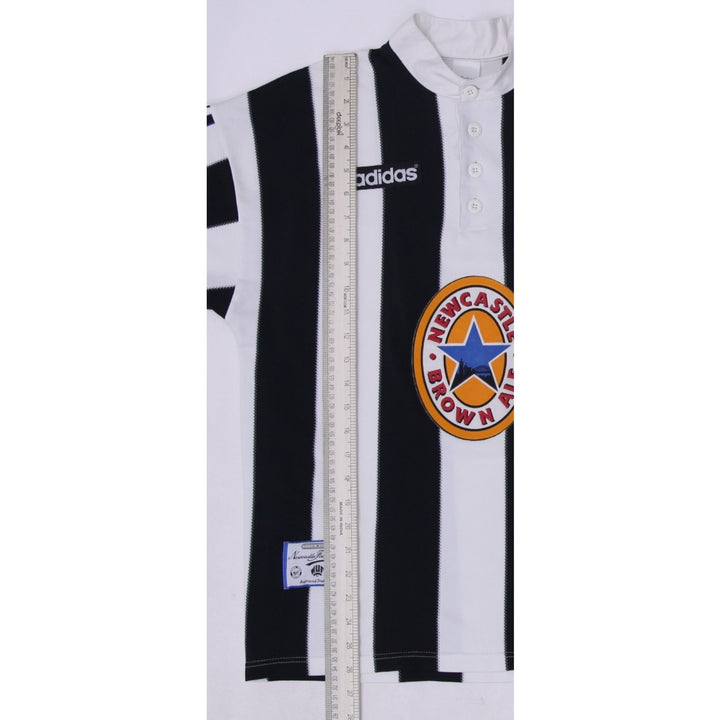 Vintage Adidas 995-1997 Newcastle United Home Black Striped Soccer Jersey M | Migration_Jerseys - View 9 | Fashion Rerun