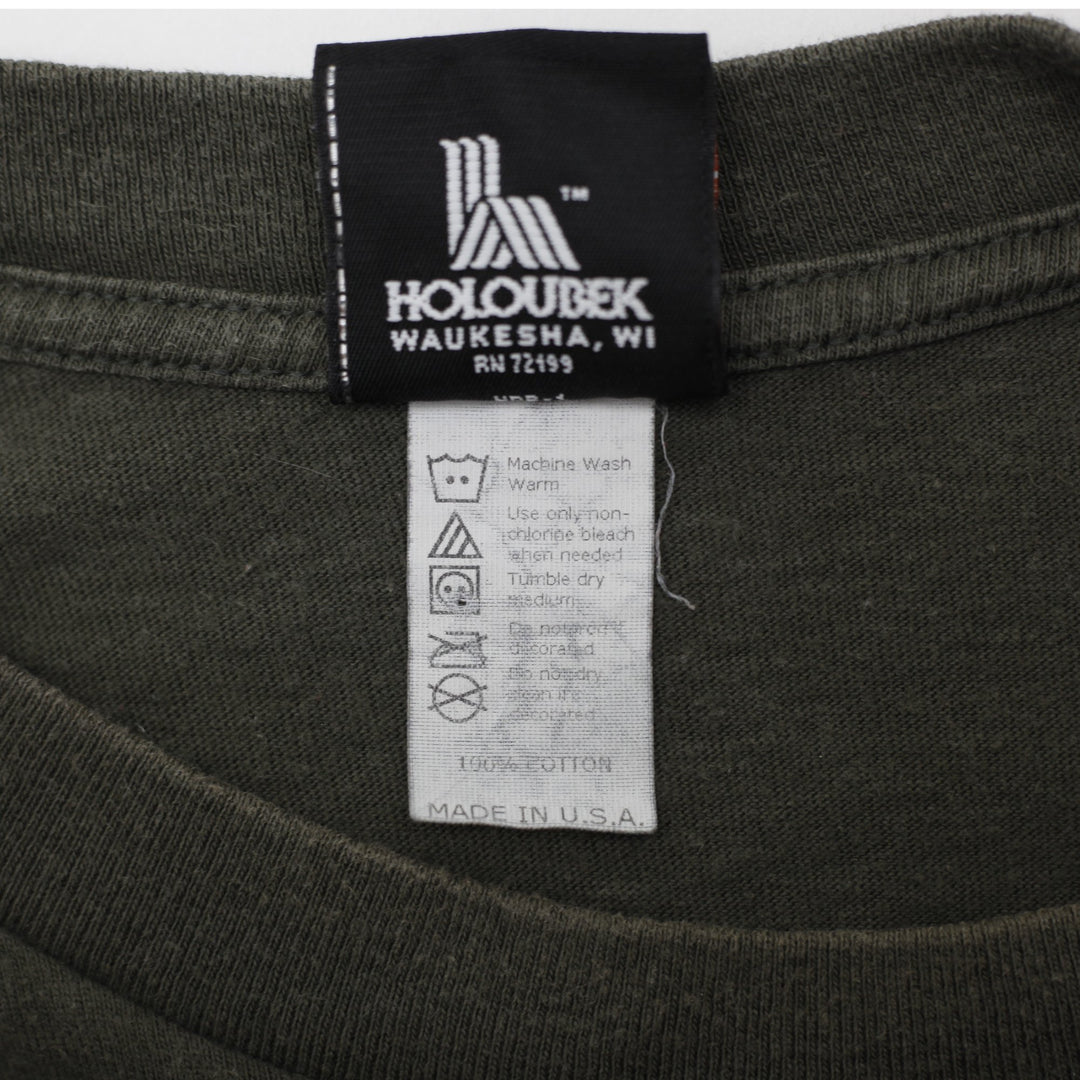 Vintage Harley Davidson Costa Rica Made In USA Olive Green Pocket T-Shirt M