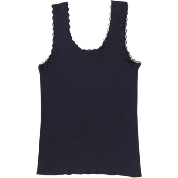 Ladies Harley Davidson Lace Trim Ribbed Gold Rose Tank Top