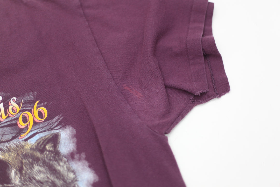 96 Vintage Sturgis Black Hills Rally T-Shirt S.Stitch Made In USA 3D Emblem L