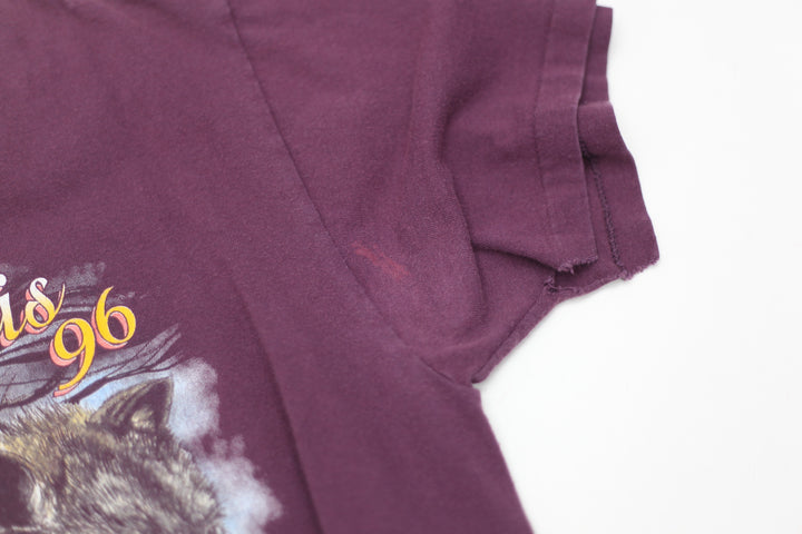 96 Vintage Sturgis Black Hills Rally T-Shirt S.Stitch Made In USA 3D Emblem L