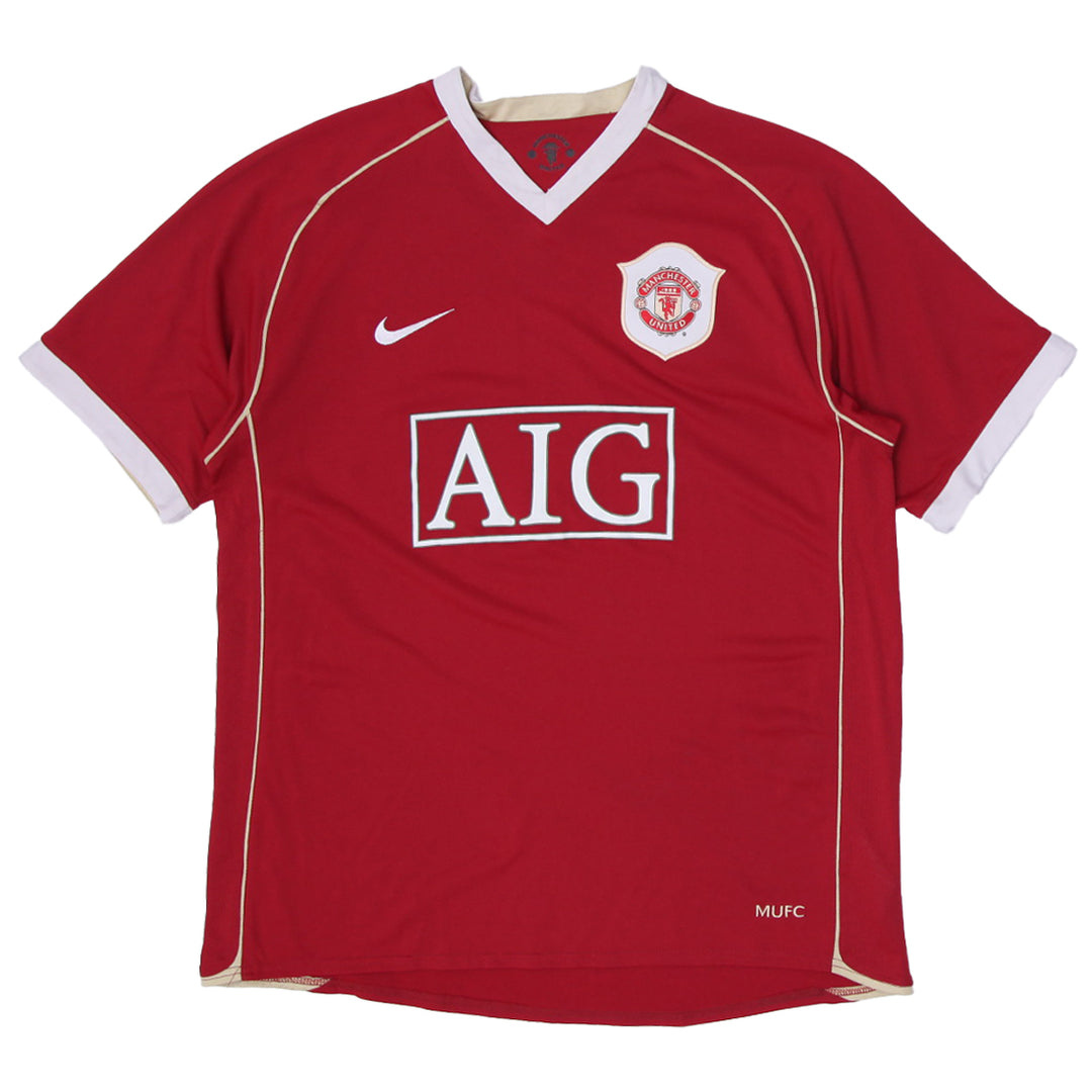 Vintage-inspired Mens Manchester United Lexington #1 Nike 2006 AIG Home Shirt Jersey