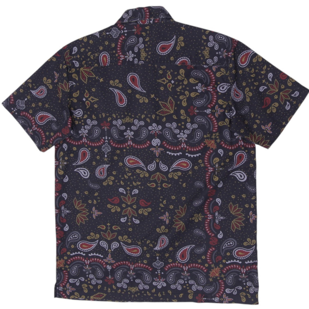 Mens Dickies Paisley Bandana Print Short Sleeve Button-Up Shirt