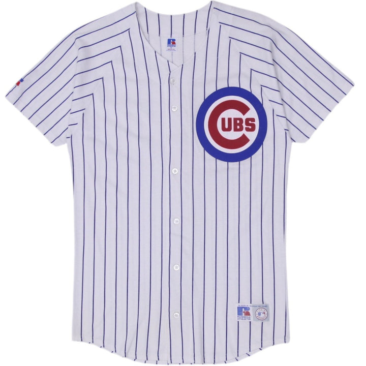 Vintage Russell Athletic Cubs Jersey White Pinstripe Baseball Made In USA M | Migration_Jerseys | Fashion Rerun