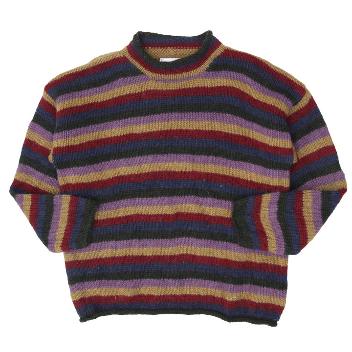 Vintage Yeti Hand Knitted Striped Sweater Ladies - Fashion Rerun Vintage Migration_Sweaters