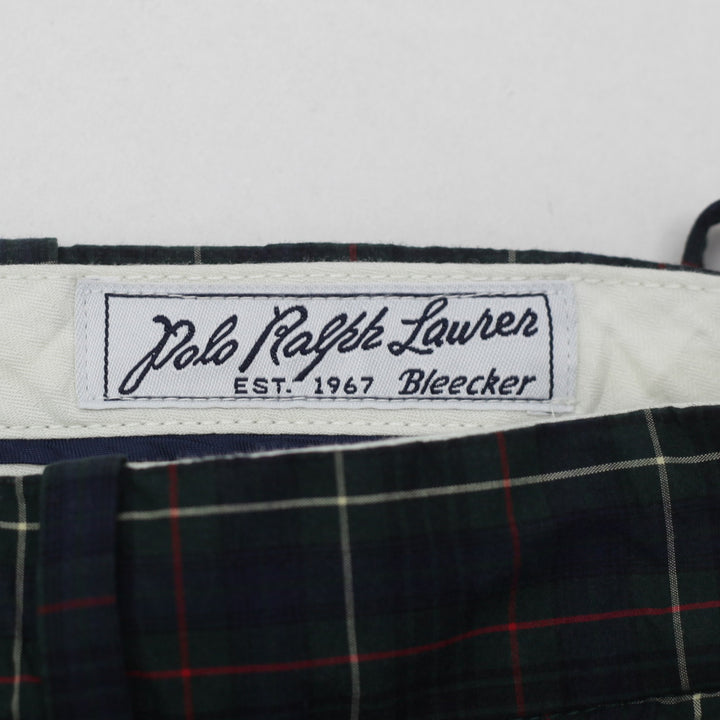 Vintage Polo Ralph Lauren Bleecker Bradburry Fit Plaid Shorts Green Tartan Check - Fashion Rerun Vintage Migration_Shorts