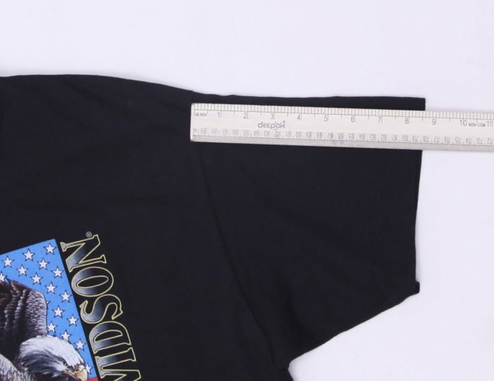 Vintage 1991 Harley Davidson "3D Emblem" Black Eagle Graphic T-Shirt Made In USA | Migration_T-Shirts - View | Fashion Rerun