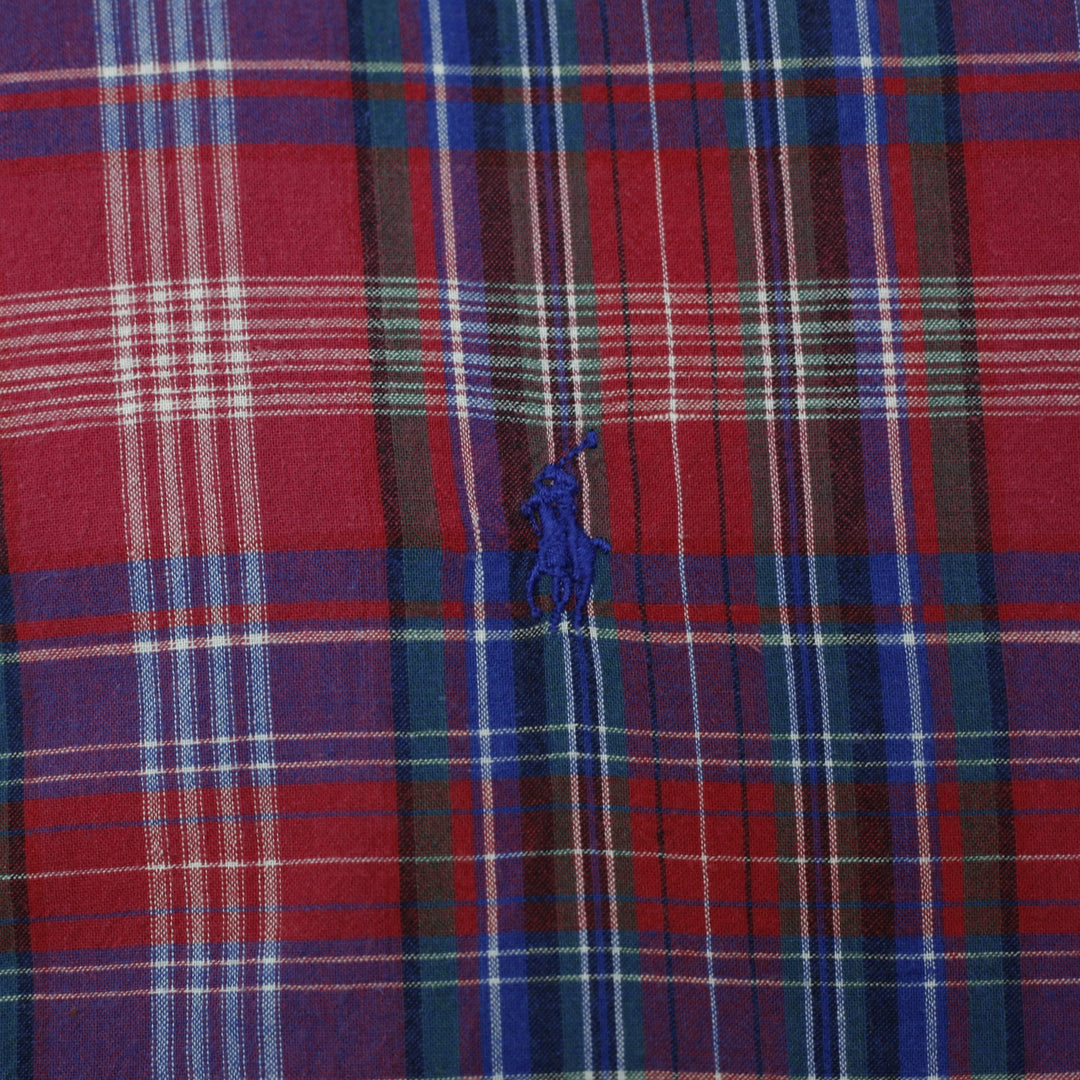 Mens Ralph Lauren Blake Short Sleeve Plaid Button Down Shirt Size XL