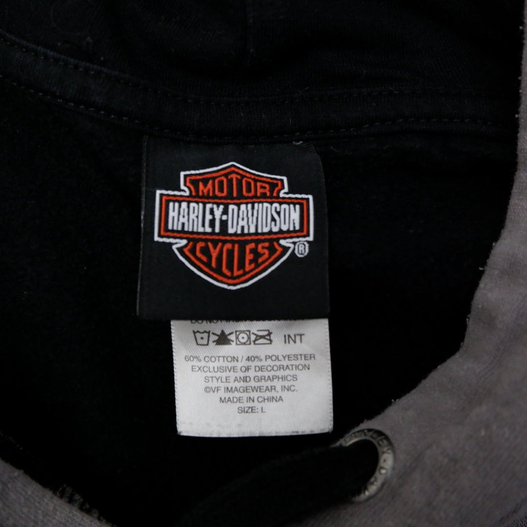 Mens Embroidered Harley Davidson Logo Pullover Hoodie