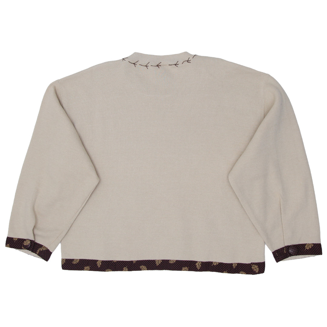 Rework Turkey Handmade Applique Sweatshirt Size L - Fashion Rerun Vintage Migration_Tops