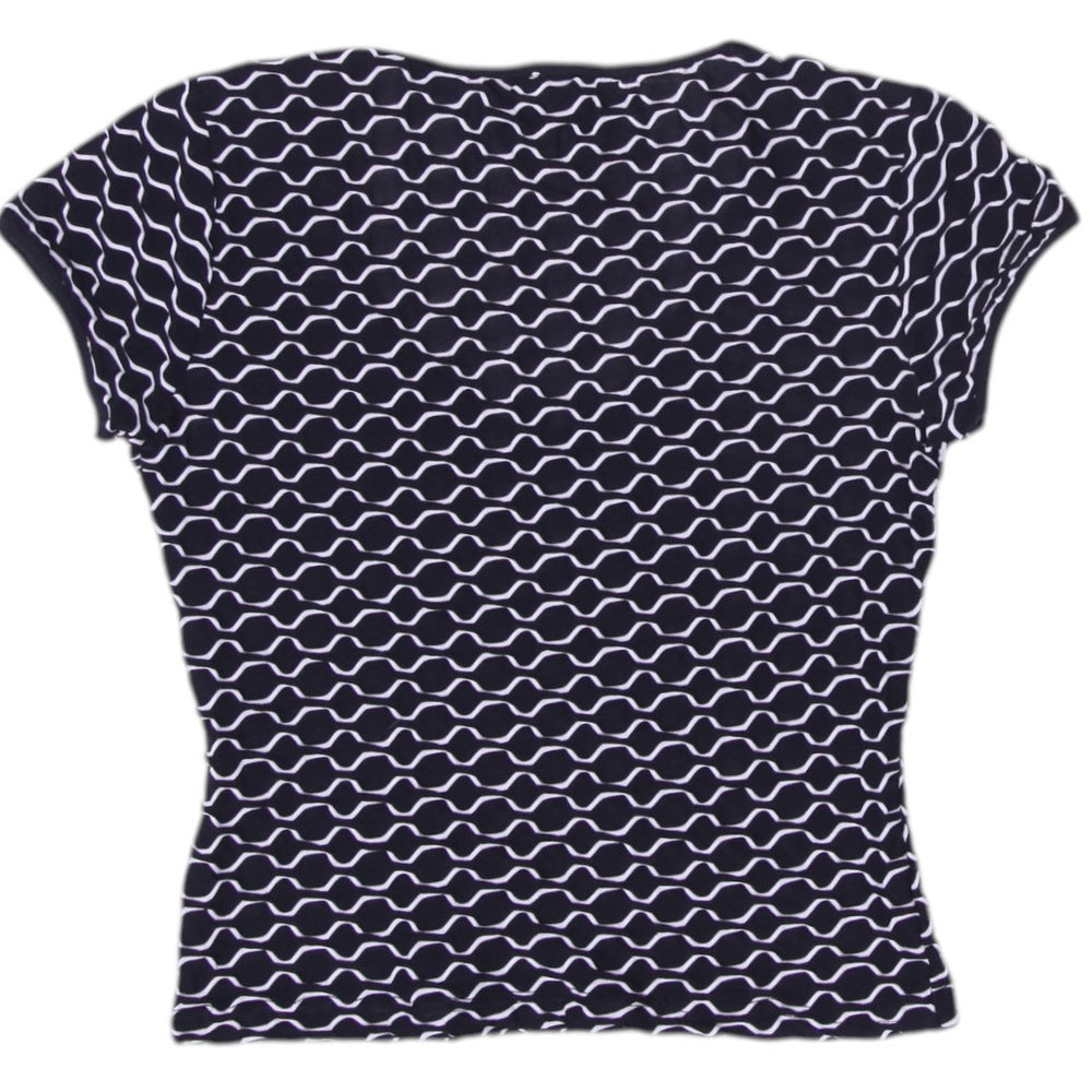 Y2K Ladies Graphic Pattern Cropped Top Size L | Migration_Y2K Tops - Side View | Fashion Rerun