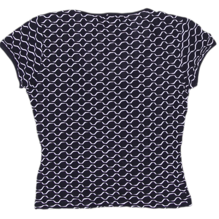 Y2K Ladies Graphic Pattern Cropped Top Size L | Migration_Y2K Tops - Side View | Fashion Rerun