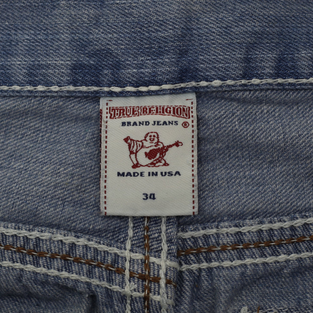 Y2K Mens True Religion Billy Flap Pocket Denim Jeans Size 30