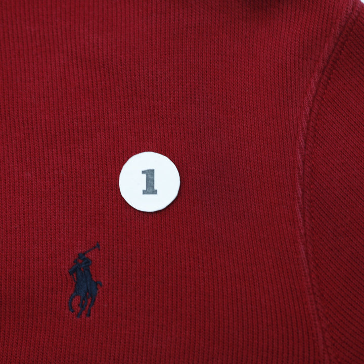 Vintage Mens Polo by Ralph Lauren Red Casual Warm 1/4 Zip Sweater Size S | Migration_Knitwear & Sweaters - Al | Fashion Rerun