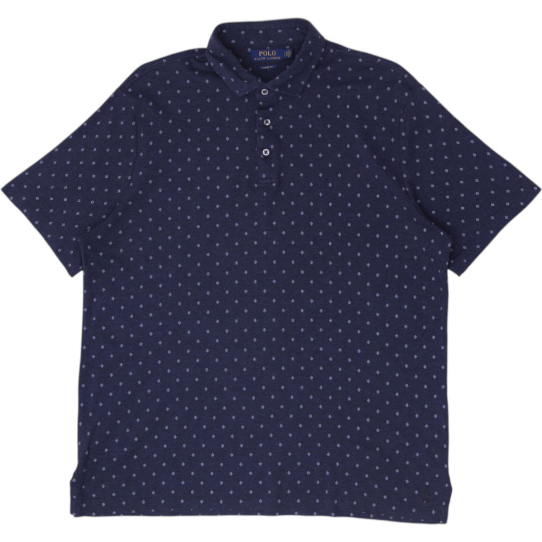 Mens Ralph Lauren Diamond Dot Print Classic Fit Polo T-Shirt Size L