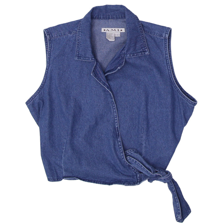 Ladies AMI Wrap Around Denim Vest