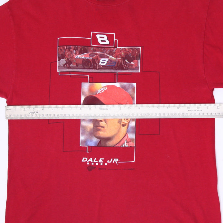 Vintage NASCAR Winner Circle Dale Earnhardt Jr 8 Budweiser T-Shirt Red Size L