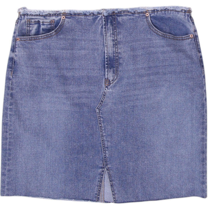 Y2K Ladies Juicy Couture Distressed Blue Hearts Denim Mini Skirt Size 12 | Migration_Skirts | Fashion Rerun