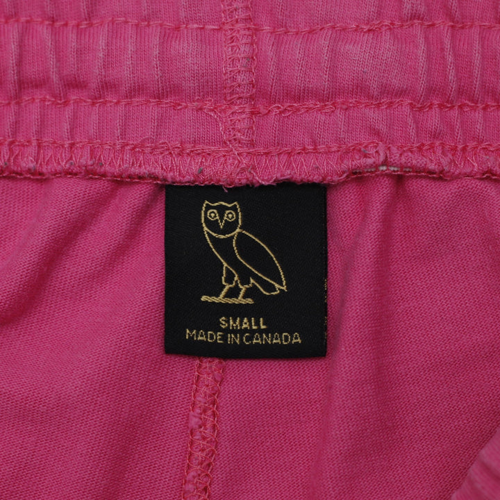 Ladies OVO Made In Canada Pink Sweat Shorts Size S