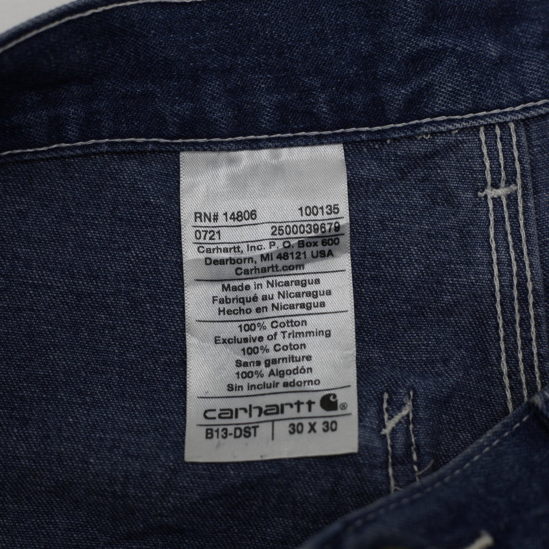 Mens Carhartt B13-DST Loose Fit Original Denim Carpenter Jeans Size 30x30
