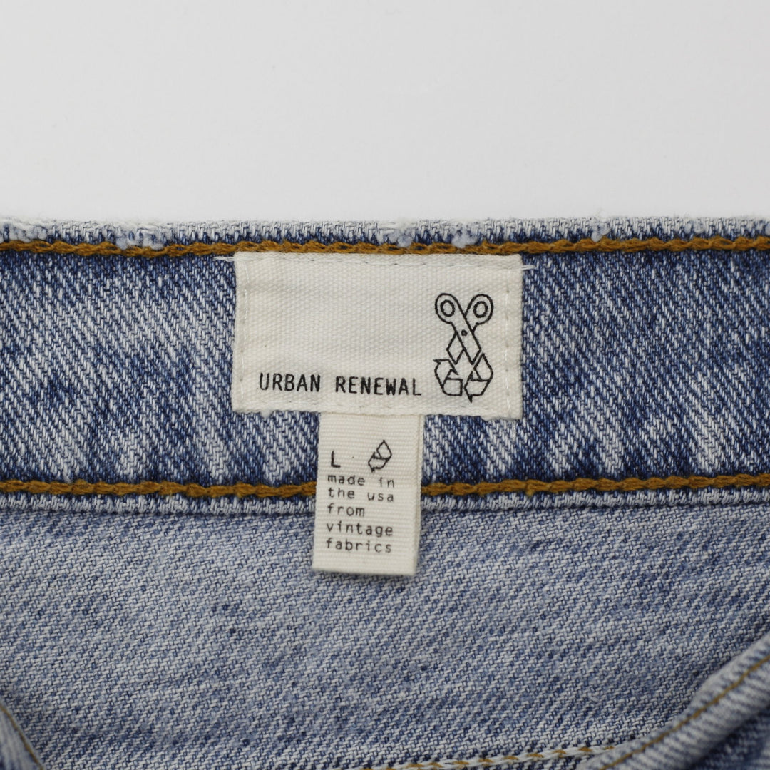 Levi 550 Washed Blue Fringe Urban Renewal Denim Shorts Size L