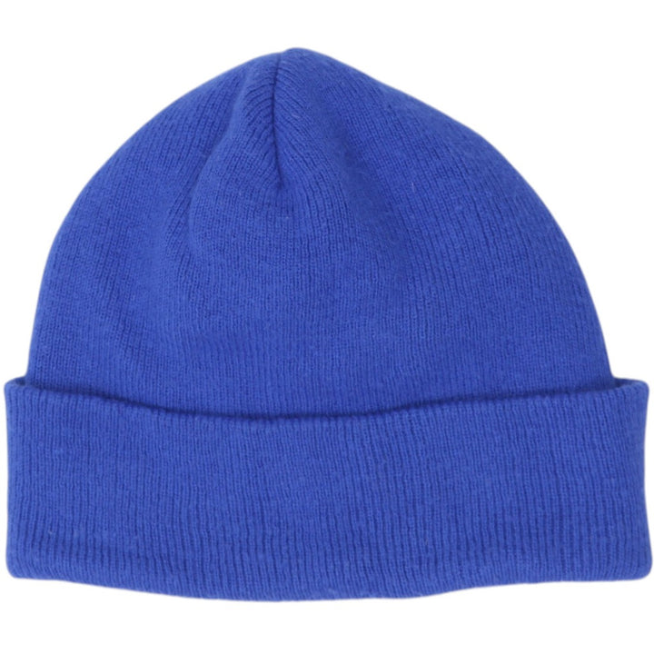 Mens Embroidered Nike Logo Blue Knitted Cuff Beanie