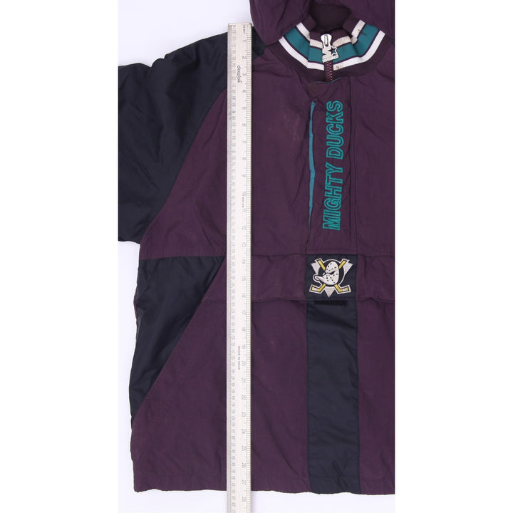 Vintage 90s Starter Mighty Ducks Anaheim Half Zip Puffer Jacket Size  XL