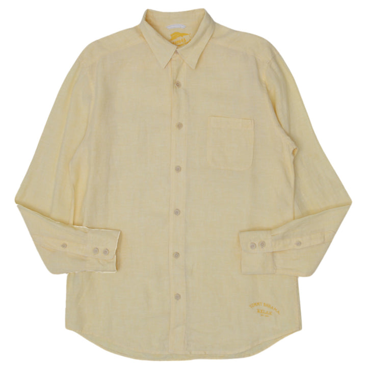 Mens Tommy Bahama Long Sleeve Linen Shirt Yellow - Fashion Rerun Vintage Migration_Shirt