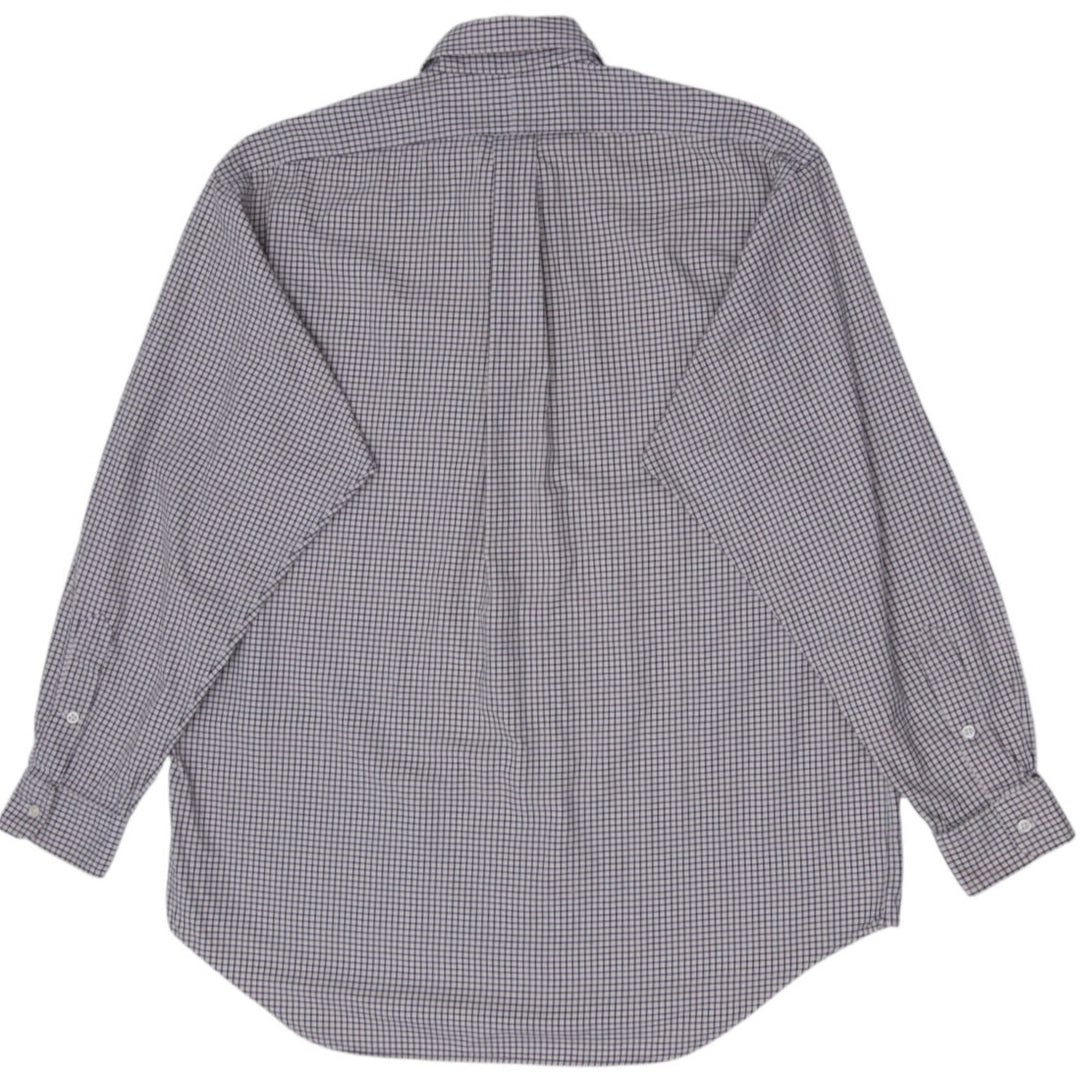 Vintage Mens Ralph Lauren Blake Grid Check Button-Down Shirt Size L