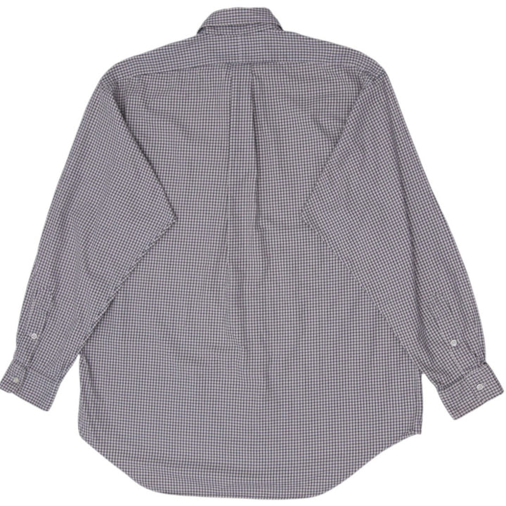 Vintage Mens Ralph Lauren Blake Grid Check Button-Down Shirt Size L