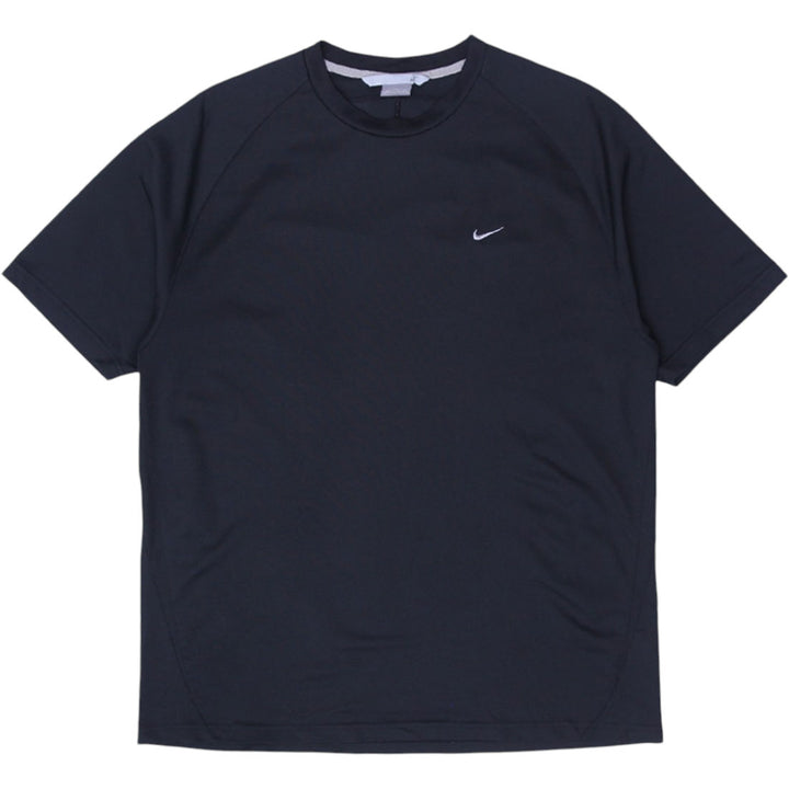 Vintage Embroidered Nike Logo Black T-Shirt