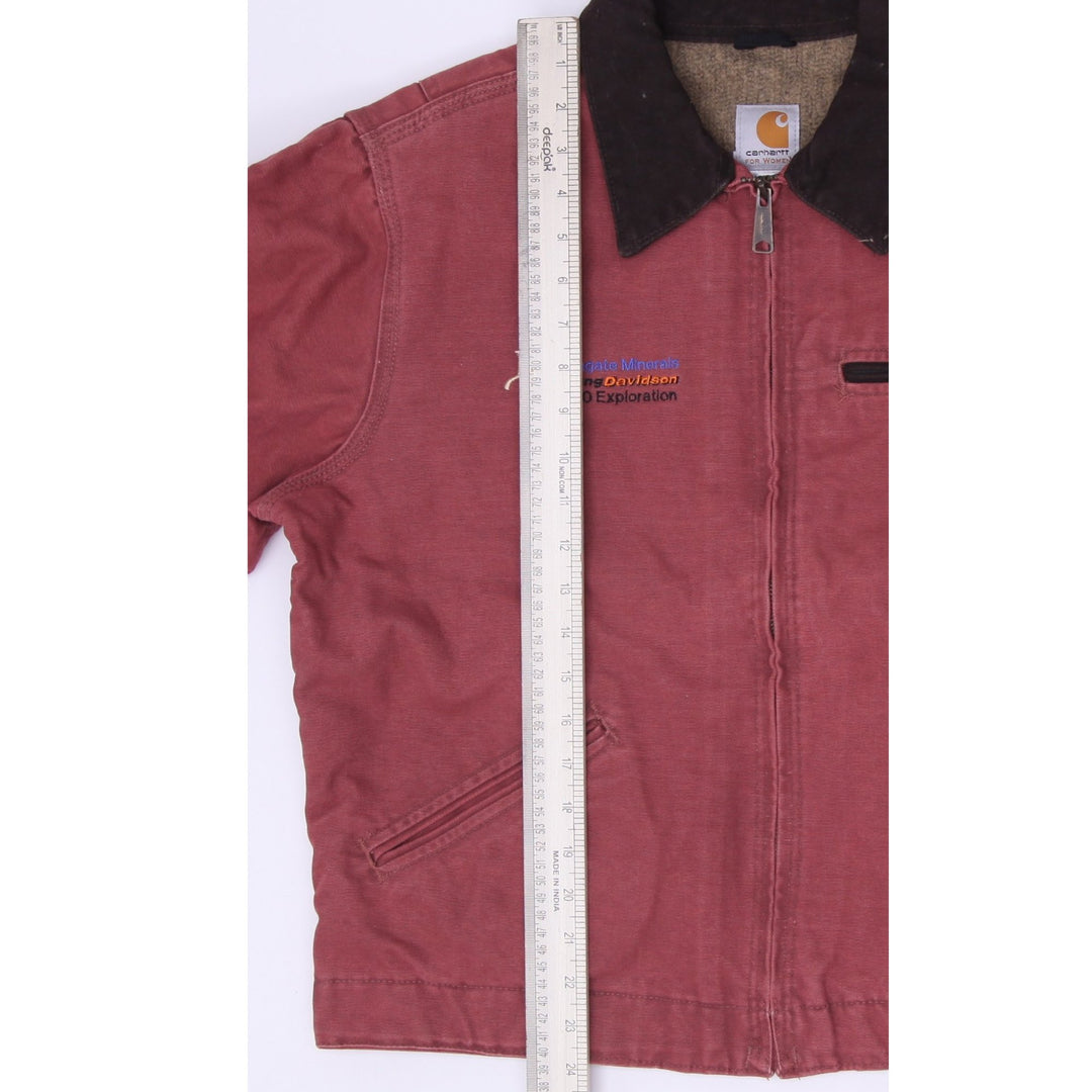 Vintage Carhartt WJ097 VRS Detroit Jacket Ladies Large Rose Salmon