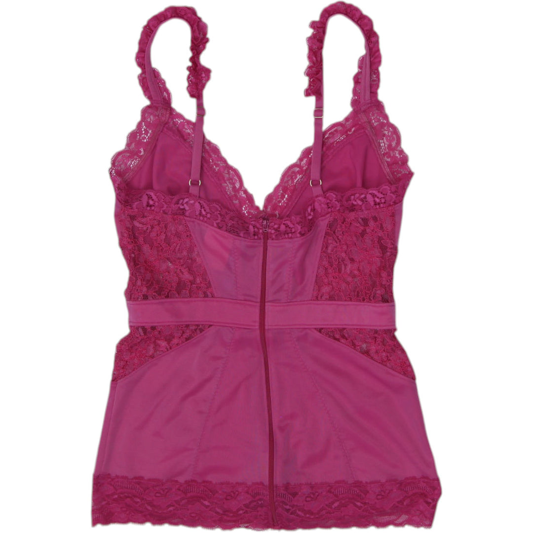 Y2K Ladies Marciano Sheer Lace Inset Camisole Top Size XS