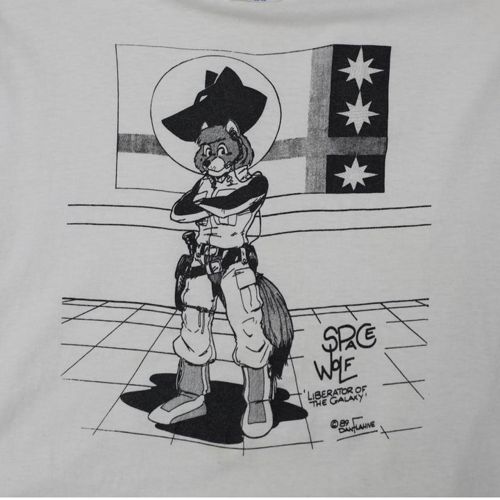 Vintage 1989 Space Wolf: Liberator of the Galaxy Graphic T-Shirt USA XL