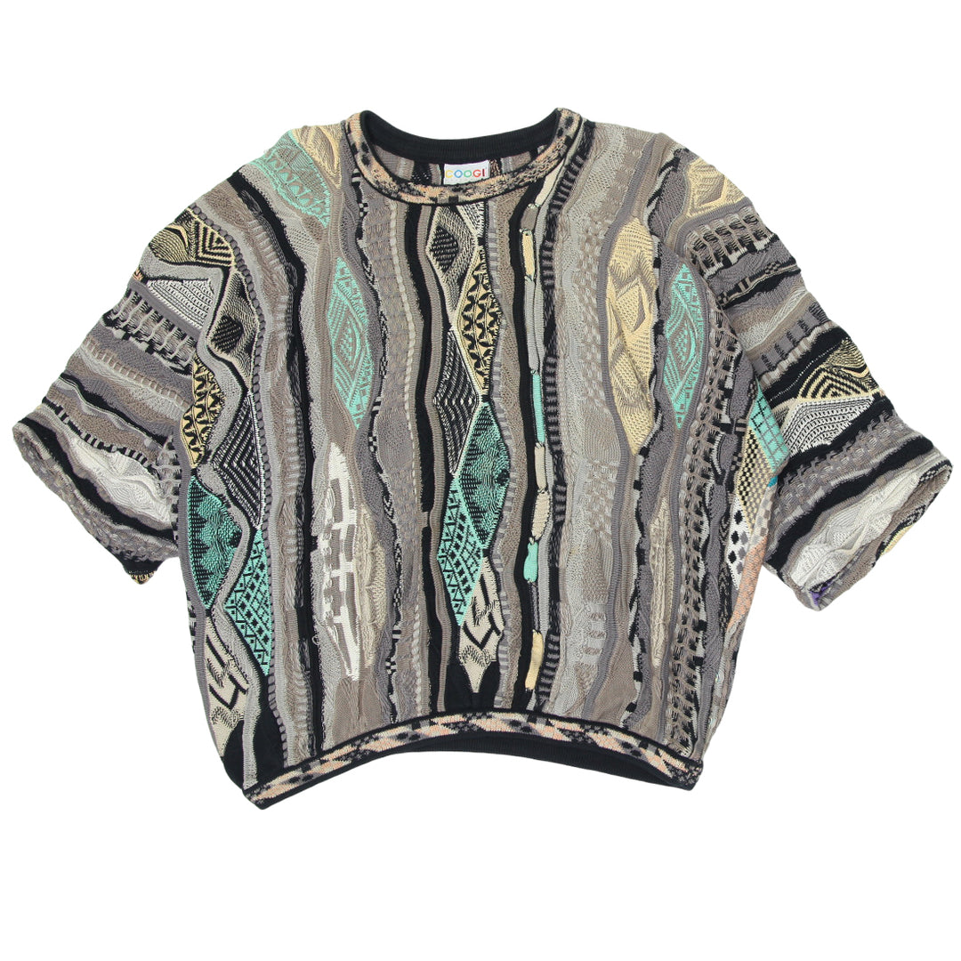 Shop Vintage Coogi 3D Knit Multi Color Short Sleeve Sweater