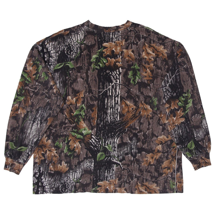 Vintage Jerzees Outdoors Camouflage Pattern Long Sleeve T-Shirt | Migration_T-Shirts - Side View | Fashion Rerun