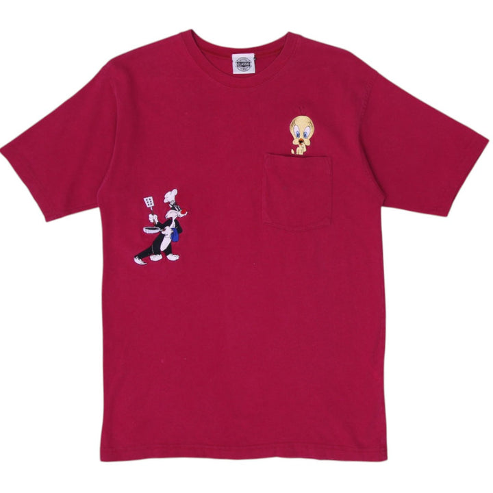 Vintage 1995 Looney Tunes Embroidered Graphic T-Shirt Size L | Migration_T-Shirts | Fashion Rerun