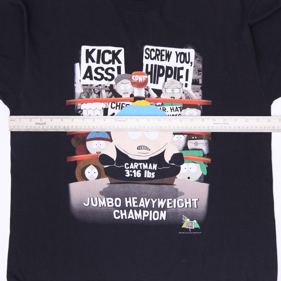 Vintage 1998 South Park Eric Cartman 3:16 Jumbo Heavyweight Champion T-Shirt XL