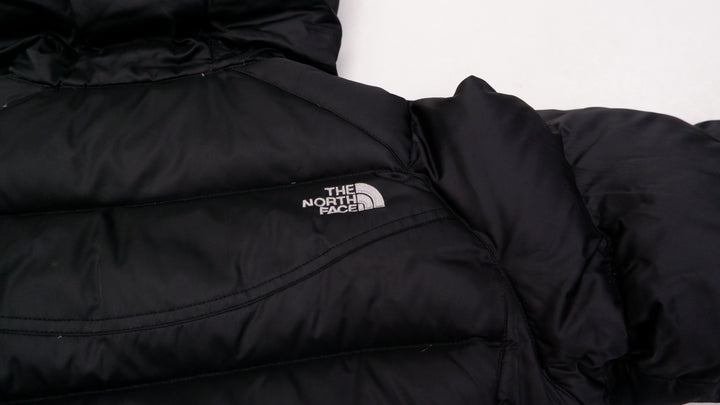 Ladies The North Face F09 550 Puffer Hooded Zip Up Crop Jacket