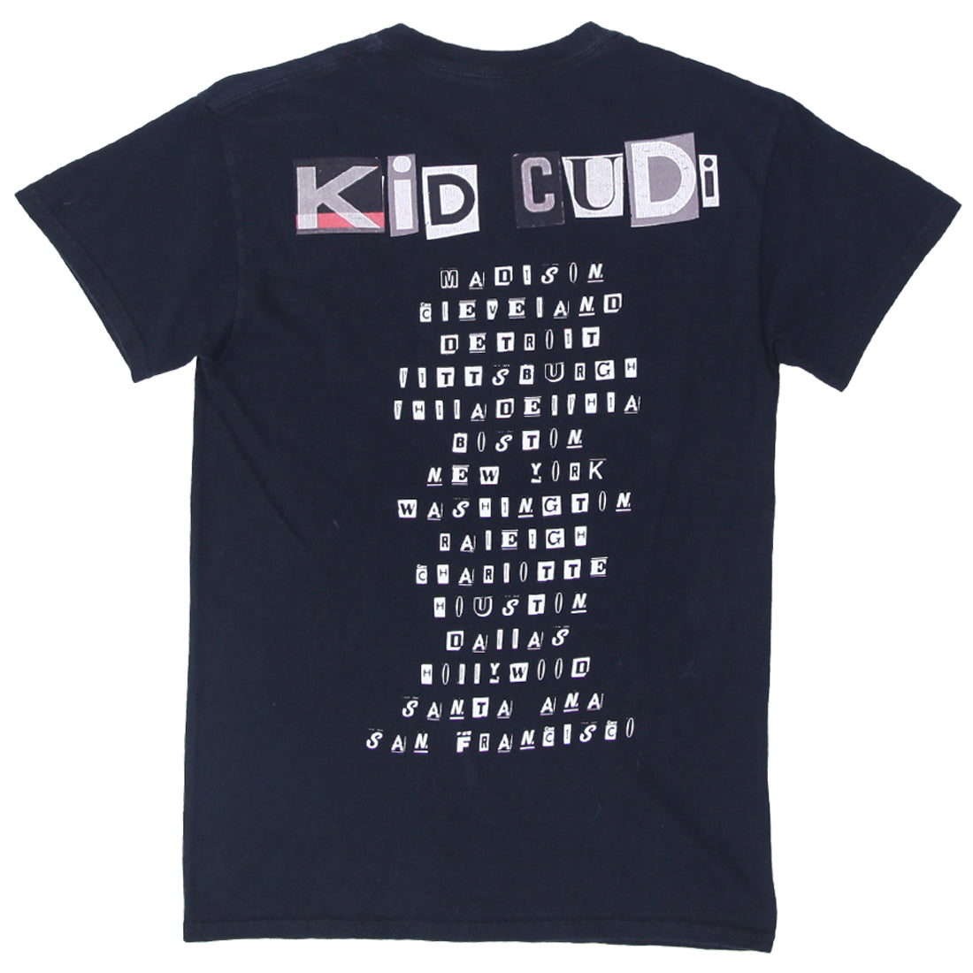 Shop Vintage Kid Cudi 'Confused' Tour T-Shirt Gildan Black Small