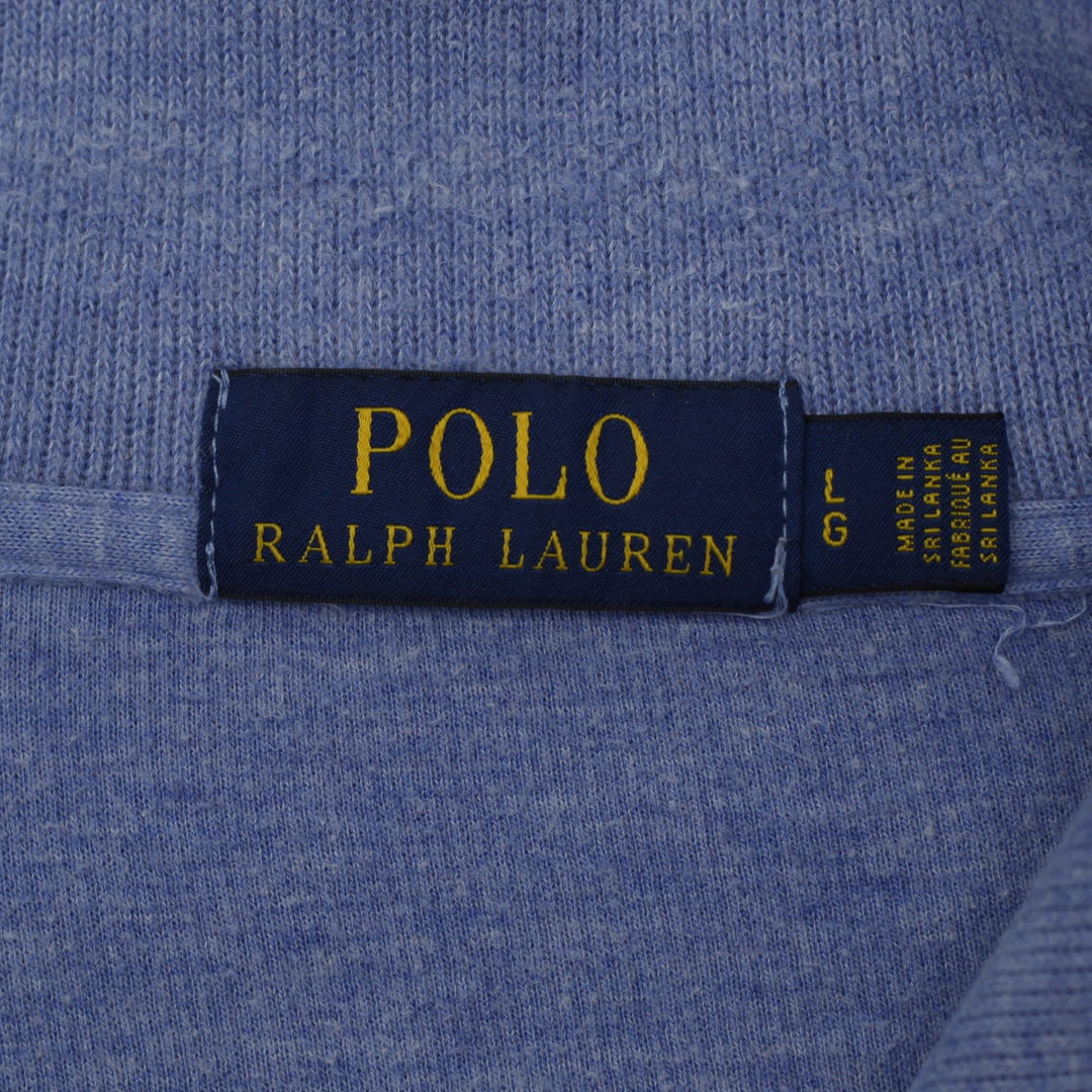 Mens Polo Ralph Lauren Sweater Blue Quarter Zip Casual Knitwear L | Migration_Sweaters RL Collection - Back V | Fashion Rerun