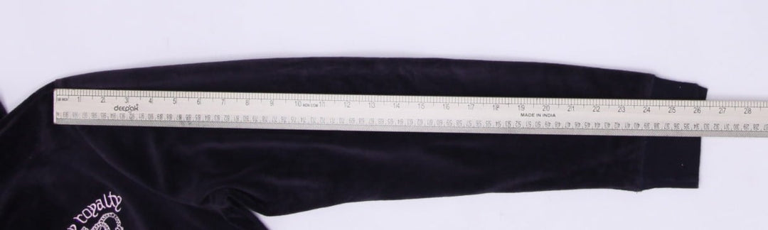 Y2K Ladies Juicy Couture Hoodie Navy Velour Full Zip Crown Logo XXL