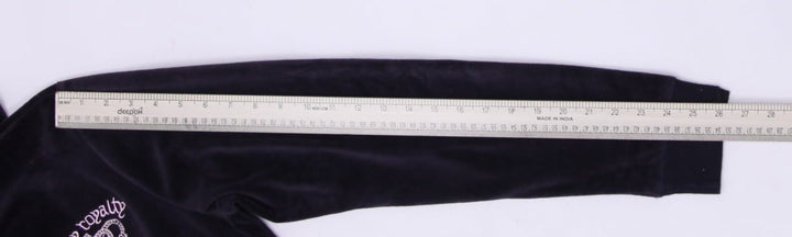 Y2K Ladies Juicy Couture Hoodie Navy Velour Full Zip Crown Logo XXL