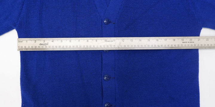 Vintage Mens Pride of the West Cardigan Blue Applique Varsity Patch