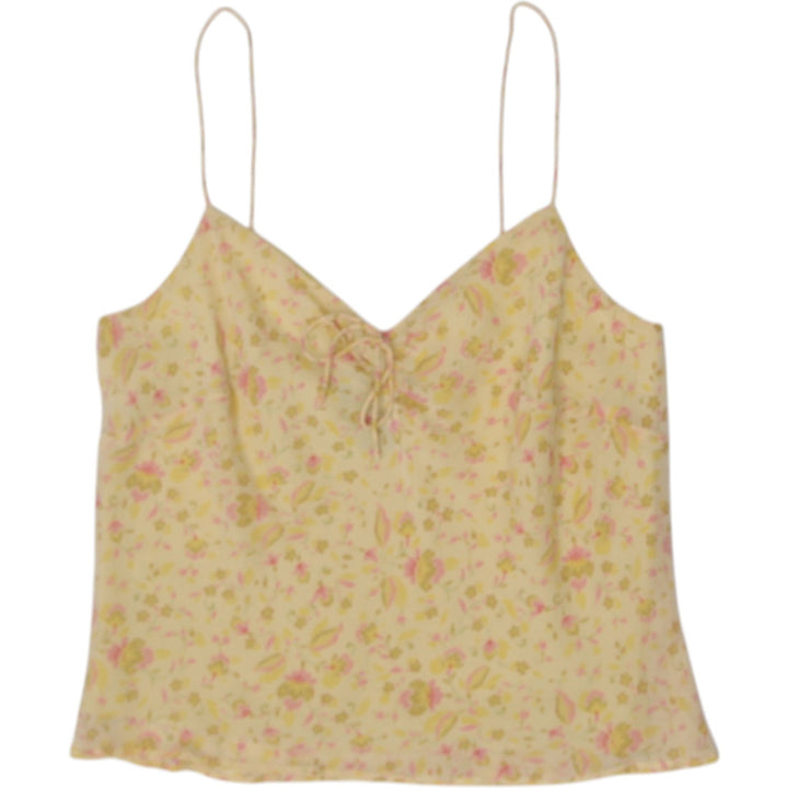 Y2K Ladies Ann Taylor 100% Silk Floral Cami Top Size 4