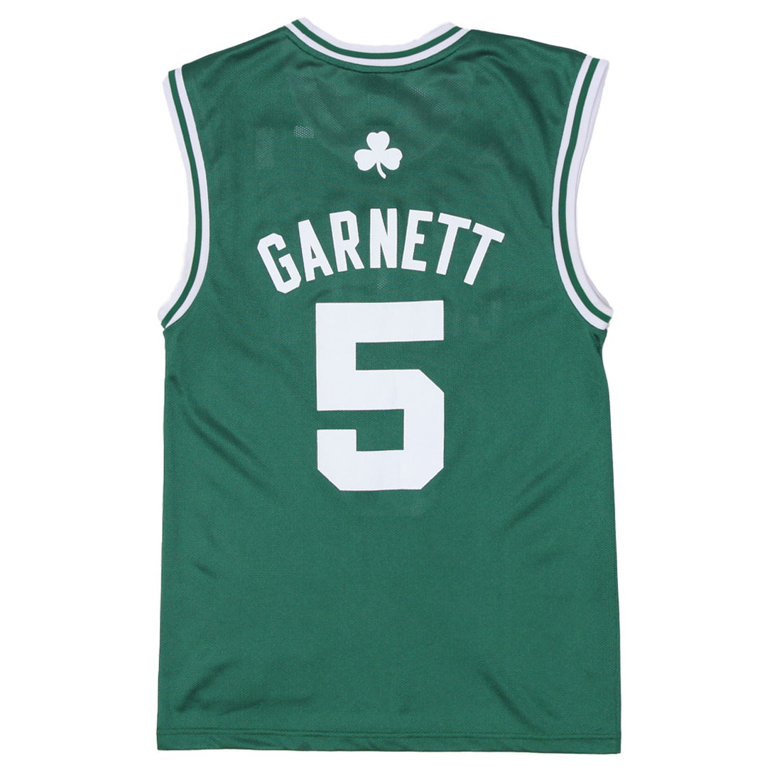 Mens NBA Adidas Celtics Garnett #5 Mesh Basketball Jersey