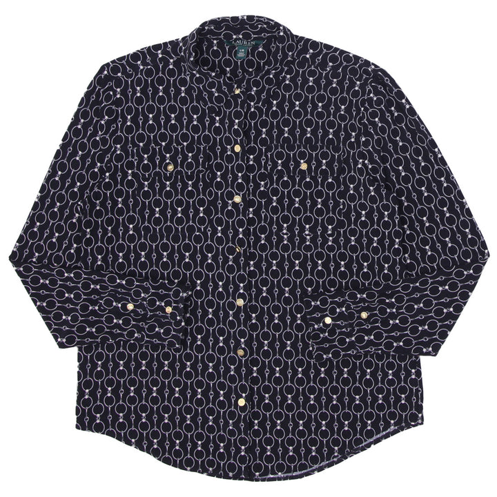 Ladies Ralph Lauren All Over Print Long Sleeve Blouse