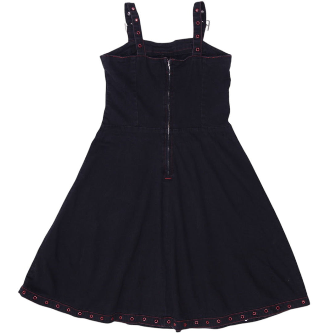 Y2K Tripp NYC Strap Dress Eyelet Detail Mini Dress Size L | Migration_Dresses - Side View | Fashion Rerun