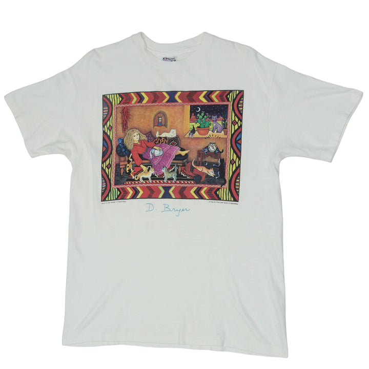Vintage Santa Fe Cat Woman Diana Bryer Single Stitch T-Shirt